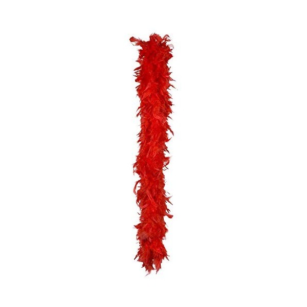 Boland 52613 Boa Plume Accessoires Rouge Écharpe 20 ans The great Gatsby Motto Party Carnaval