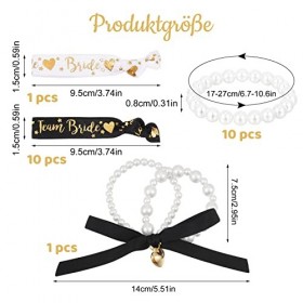 ALTcompluser Lot de 22 bracelets JGA pour femme, bracelet de perles déquipe, bracelet JGA pour mariage, enterrement de vie d