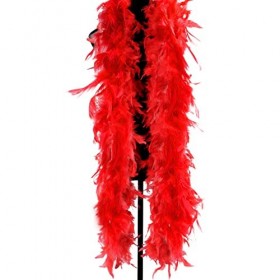 Katutude Guirlande à Plumes, 2m Boas de Plumes Decoration, Écharpe en Plume Colorées Accessoire De Déguisement, Boa Plumes De