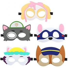 WEIESCIE Masque de Feutre, 5 Pièces Masque Animaux Enfant avec Corde Élastique, Masques de Cosplay pour Enfants, Convient pou