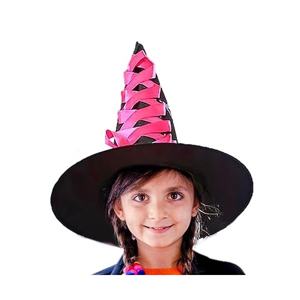 Rosixehird sorcière pour Filles - Accessoires Conte fées dhalloween Déguisement sorcière Fantaisie,Sorcier Cosplay Chapeau s