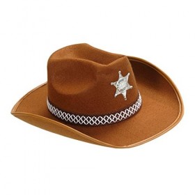 NET TOYS Enfants shérif Chapeau Chapeau de Cow-Boy Mardi Gras Cow-Boy Ranger Western Chapeau de shérif Chapeau de déguisement