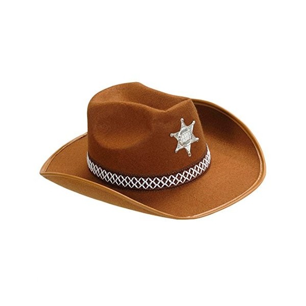 NET TOYS Enfants shérif Chapeau Chapeau de Cow-Boy Mardi Gras Cow-Boy Ranger Western Chapeau de shérif Chapeau de déguisement