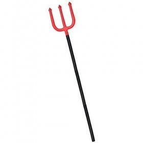 Robelli Grand 100cm Rouge Déguisement Halloween Devil Fourche À Main Accessoire