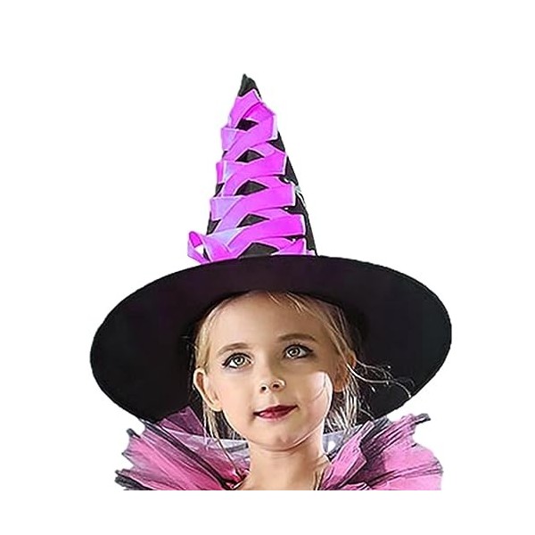 mimika Costume sorcière dhalloween,Accessoires Conte fées dhalloween Déguisement sorcière Fantaisie | Chapeau sorcière Magi