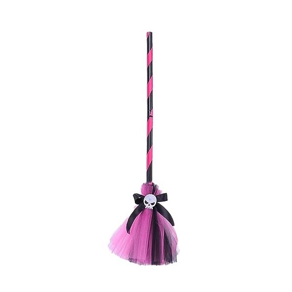 Moslalo sorcière pour tout-petit | Accessoires conte fées dHalloween Déguisement sorcière fantaisie,Balai chapeau sorcière m