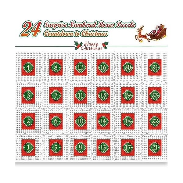 Calendrier de l'Avent 2023 Puzzles de Noël | Puzzles de 1000 pièces,  Calendriers de l'Avent Puzzle Compte à rebours de Noël 24 jours