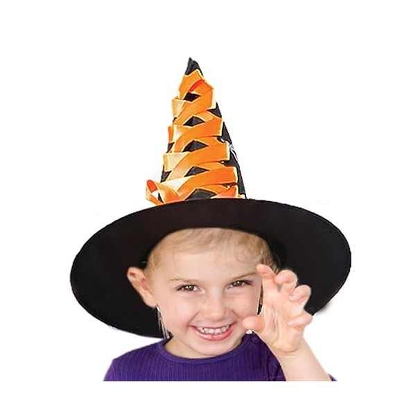 Moslalo sorcière pour tout-petit | Accessoires conte fées dHalloween Déguisement sorcière fantaisie,Balai chapeau sorcière m