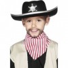 NET TOYS Chapeau shérif Enfant Chapeau de Cowboy Noir pour Enfant Chapeau de Cowboy pour Enfant Chapeau Cowboy Chapeau de shé