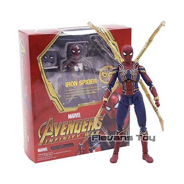 Jouet pour enfant Marvel Avengers Infinity War Statue Spiderman de fer daraignée PVC Figurine Modèle de collection Superhero