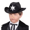 Widmann - Chapeau de cowboy pour enfants, avec étoile de shérif, marron, en feutre, Far West, chapeau, couvre-chef, accessoir