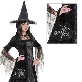 NET TOYS Sac à Main araignée Halloween Sac de Femme Sac de sorcière Sac à Main araignée Sac araignée Sac Accessoire déguiseme