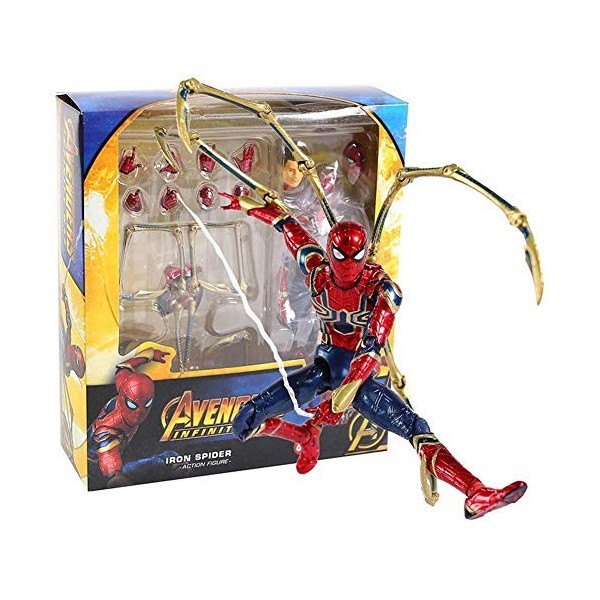 Jouet pour enfant Marvel Avengers Infinity War Statue Spiderman de fer daraignée PVC Figurine Modèle de collection Superhero