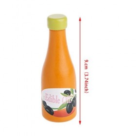 HLLR Jouet Maison pour Enfants 3 pièces Enfants Semblant Jeu de rôle Cuisine Fruits Nourriture en Bois Jouet Coupe Ensemble E