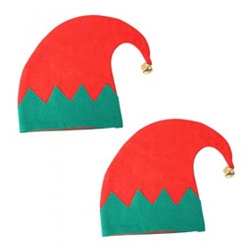 Toyvian Chapeau DElfe Accessoires De Mère Noël Costume De Père Noël Pour Hommes Tenue De Père Noël Chapeau De Noël De Nouvea