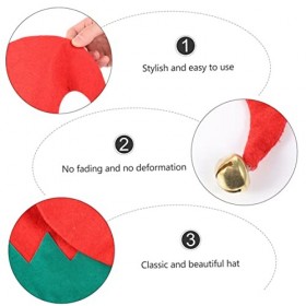Toyvian Chapeau DElfe Accessoires De Mère Noël Costume De Père Noël Pour Hommes Tenue De Père Noël Chapeau De Noël De Nouvea