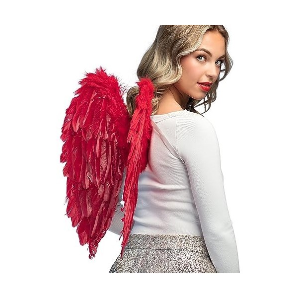 Boland 52798 - Ailes de plumes ange, taille 50 x 50 cm, blanc, Cupidon, messager céleste, accessoire, enfant Jésus, déguiseme