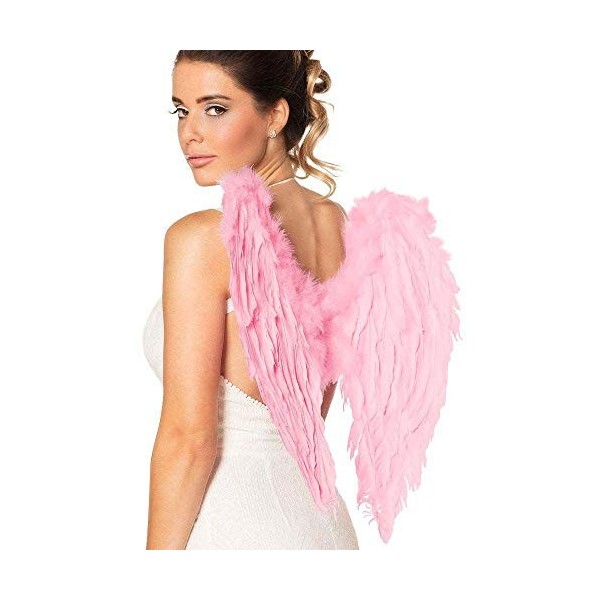 Boland 52798 - Ailes de plumes ange, taille 50 x 50 cm, blanc, Cupidon, messager céleste, accessoire, enfant Jésus, déguiseme