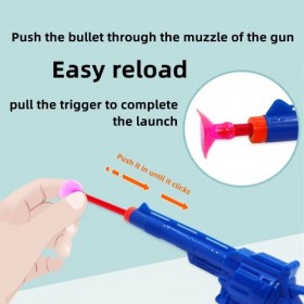Pistolet de Compétition avec Ventouse, Jeu de Fléchettes, Ventouse Jouet, Jouet pour Enfants, Jouet de Tir à larc, Accessoir