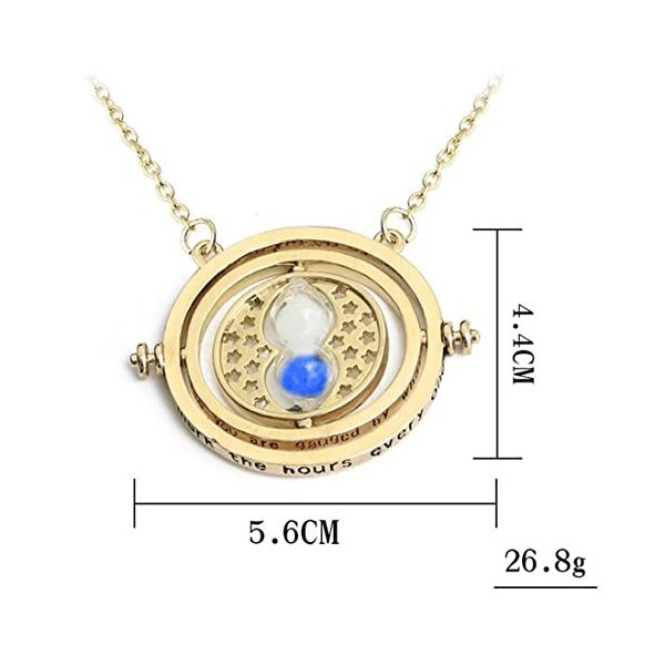 Collier avec pendentif en forme de sablier, accessoire pour collection de cadeaux,déguisement de cosplay magique,Cadeaux pour