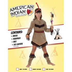 Fancy Me pour Enfants Garçons ou Filles Amérindien Indien Rouge Journée Mondiale du Livre Semaine Américain Costume Déguiseme