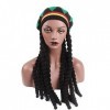 URFEDA Bonnet avec Dreadlocks Bonnet Tricoté Coloré Coiffure de Bonnet Tricoté Reggae Hip Hop Rap Accessoires pour Cheveux Un