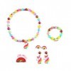 TSLRSA- 5 Pcs Ensemble de bijoux pour enfants,ensemble de collier de perles pour filles,collier de licorne pour enfants, brac