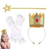 kagrote Princesses Peach Crown,Couronne Baguette Gants Princesses Peach Costume Cosplay - Princesses Peach Cosplay Dress Up H