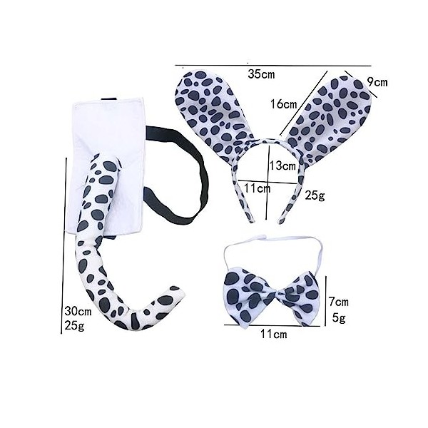 kowaku Costume de Chien Dalmatien Déguisement pour Les Accessoires de Fête Costume de Cosplay