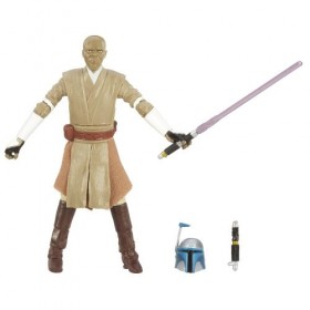 Hasbro Star Wars : Figurine Mace WINDU 19 - The Black Series 3