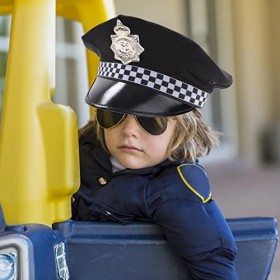 flic pour enfants, jeu rôle pour enfants, jeu simulation flic, accessoires densemble casquettes, adapté au déguisement, enfa