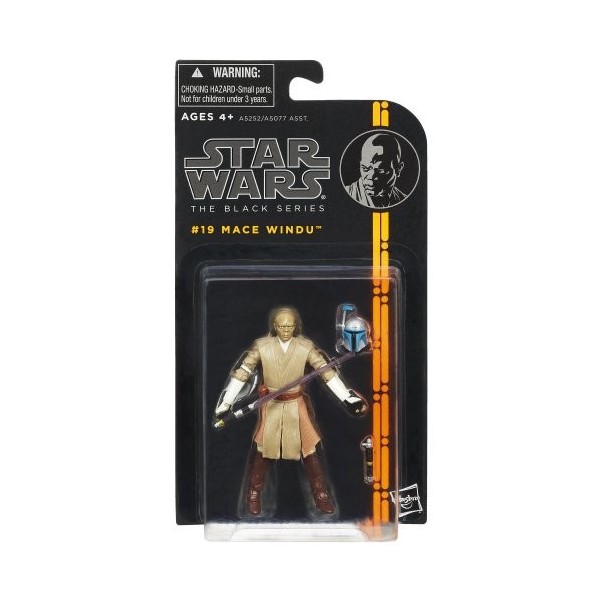 Hasbro Star Wars : Figurine Mace WINDU 19 - The Black Series 3