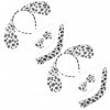 Beavorty 2 Ensembles Dalmatiens Bandeau Filles Costume Maquillage Ensemble Pour Filles Enfants Costumes Animal Bandeau Chien 