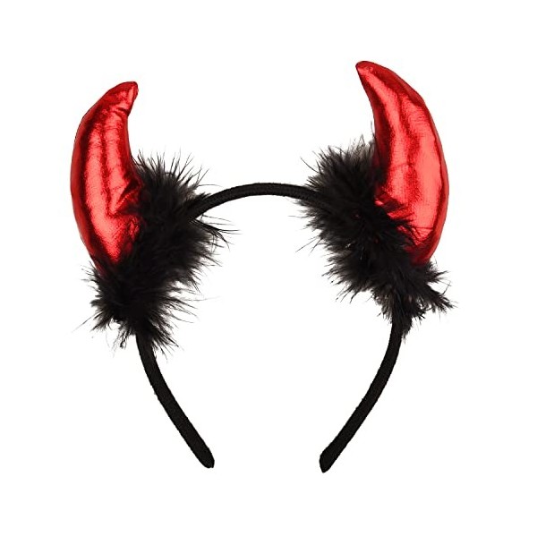 XNHIU Serre-tête diable avec oreilles danimal - Accessoire fantaisie pour Pâques, fête denfants, cosplay, accessoire diabl