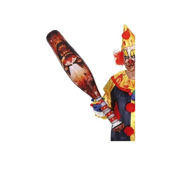 Fiestas Guirca Batte Base-Ball Clown Gonflable 90CM - Accessoire de déguisement - Cosplay pour Halloween - Thême s :
