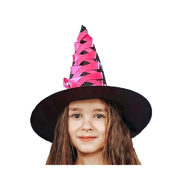 Ohicki sorcière pour Tout-Petit,Accessoires Conte fées dhalloween Déguisement sorcière Fantaisie | Balai Chapeau sorcière Ma