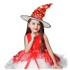 Xiaojiu DéGuisement Enfant Fille Déguisement Sorcière 8 Ans,Costume Halloween 2 Ans Robe Rouge Enfant Accessoires Annee 80 Ju