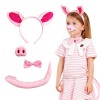 JeVenis Deguisement Cochon Costume de Cochon Oreilles Nez Queue et Noeud Papillon de Cochon Accessoires de Costume de Déguise