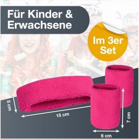 TK Gruppe Timo Klingler Set 3 en 1 Rose avec Bandeau - comme Accessoire de Costume de mulet pour Le Carnaval et Le Mardi Gras