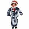 QDS Costume de lutin de Noël coquin, costume et accessoires pyjama bleu , multicolore, ELF