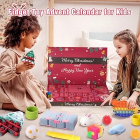 Calendrier de lAvent 2023, Jouet Calendrier de lAvent Enfant pour Soulager le Stress et lAnxiété, 24 Jours de Calendrier d