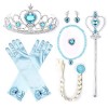 JerrisApparel Filles Princesse Déguisement Accessoires Cadeau pour Enfants Taille Unique, Bleu 1 