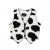 Mufeng 3Pcs Fille Déguisement Cow-Boy Gilet Garçon Veste Rétro Chapeau de Cowboy Western et Bandana Enfant Accessoires Cospla