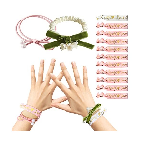 Nouveau motif – Lot de 22 bracelets JGA, bracelet de léquipe de mariée JGA, Bride Team Bride, enterrement de vie de jeune fi