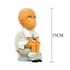 Jaycheen One Punch Man Saitama WC, figurine daction de 15 cm, personnage de dessin animé, statuettes mignonnes avec perruque