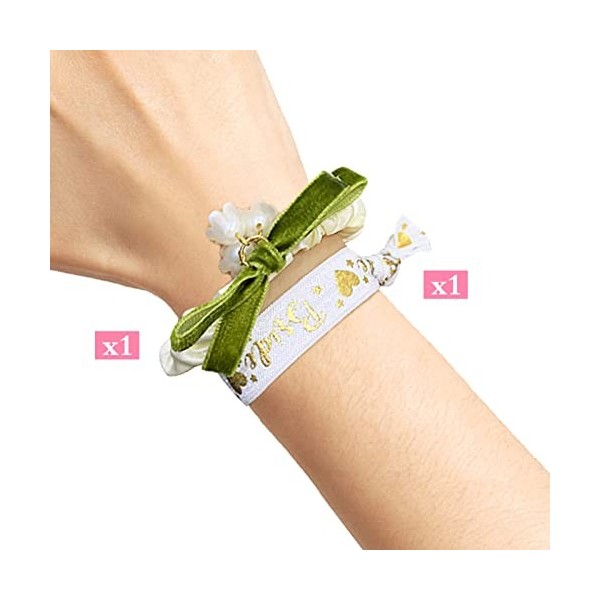 Nouveau motif – Lot de 22 bracelets JGA, bracelet de léquipe de mariée JGA, Bride Team Bride, enterrement de vie de jeune fi