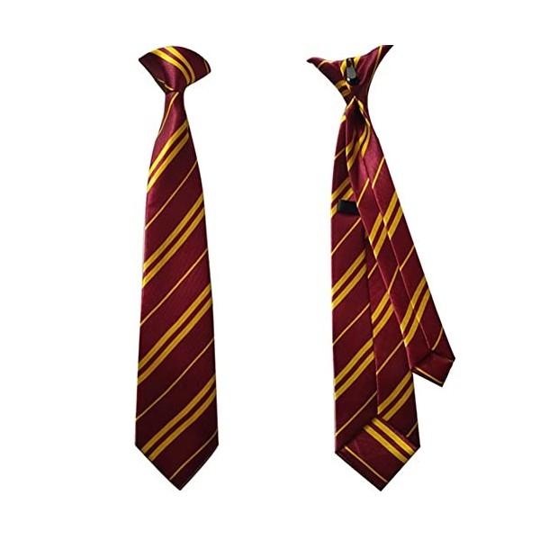 Proumhang Cravate dUniforme Scolaire pour Enfants,Cravates Rayées Wizard,Cravate à Clip,Cravate Cosplay,Accessoire de Déguis