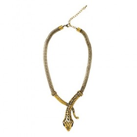 Amakando Chaîne Cléopatre Collier Serpent égyptien Bijoux déesse Accessoire déguisement Reine égyptienne sautoir Serpent Anti