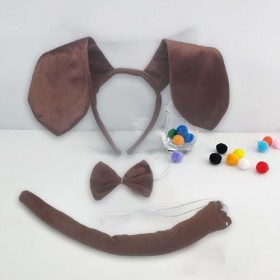 LOVIVER Ensemble Oreilles de Chien, Bandeau, nœud Papillon, Cerceau, Accessoires pour Cheveux, déguisement, Oreilles de Chien