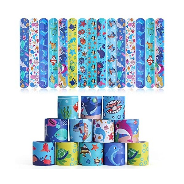 yumcute Lot de 24 bracelets à clip pour enfants, accessoires de fête, fournitures pour enfants, cadeaux et sacs de fête denf